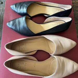 Naturalizer- Samantha d'Orsay Flats (Women), 2 pairs, Taupe & Black, Size 7